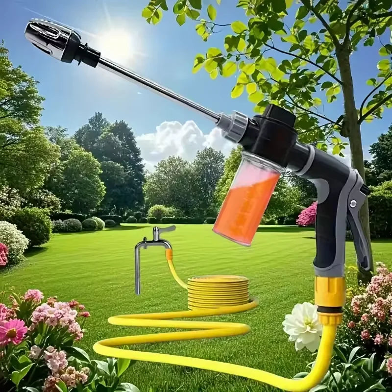 Garden Hose Water Sprayer Nozzle Multifunctional High Pressure Water Gun for Vehicle Washing, Patio and Plant Watering Use