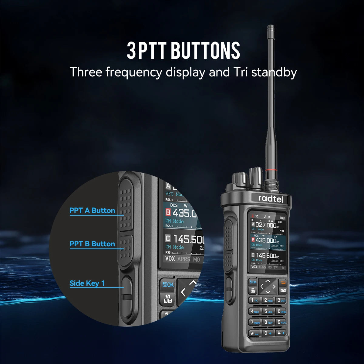 Radtel RT-950 PRO Walkie Talkie AM/FM/CB/LSB/USB/CW Receiver with GPS APRS 10W Bluetooth Phone Programming Ham Radio RT-950PRO - Shoppiline