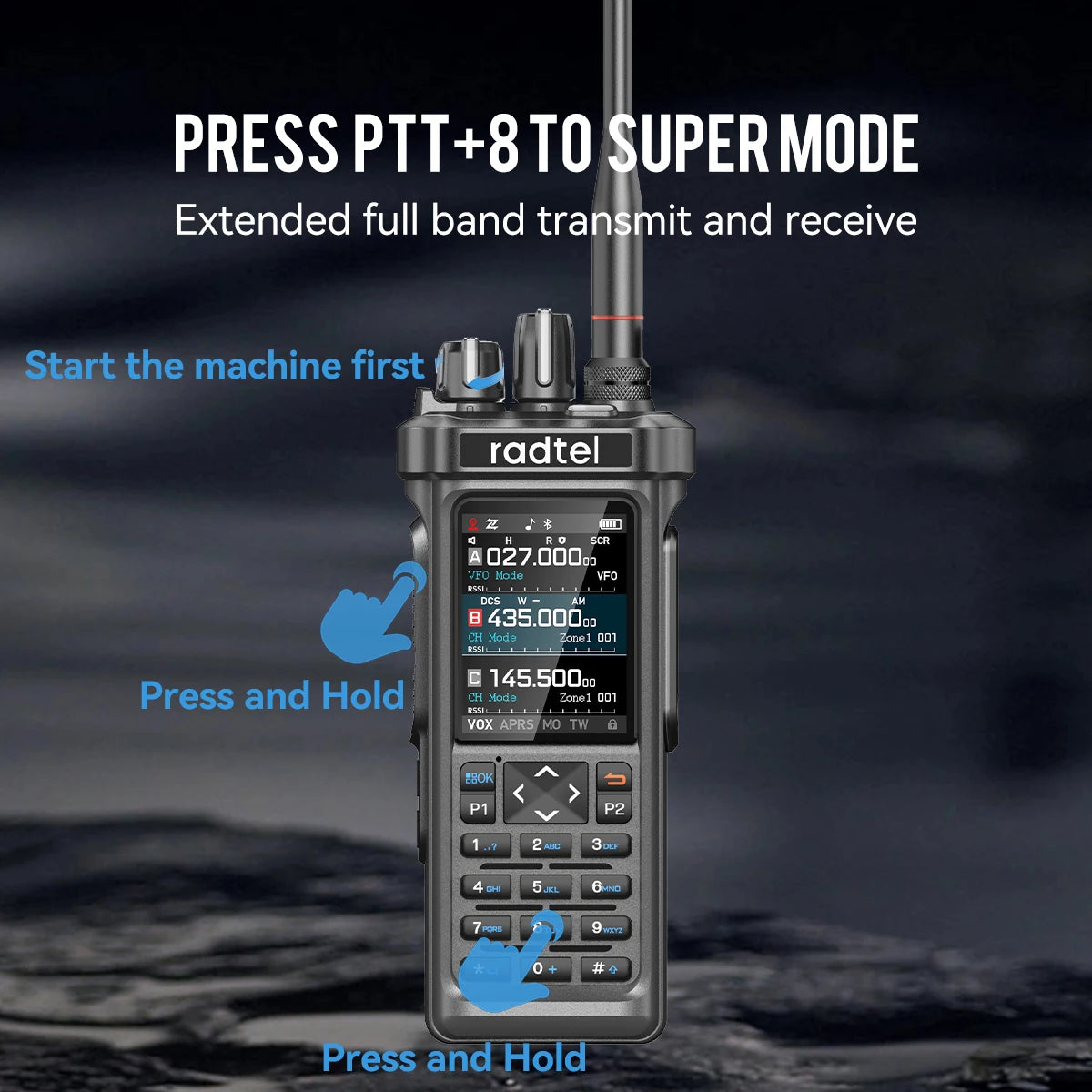 Radtel RT-950 PRO Walkie Talkie AM/FM/CB/LSB/USB/CW Receiver with GPS APRS 10W Bluetooth Phone Programming Ham Radio RT-950PRO - Shoppiline