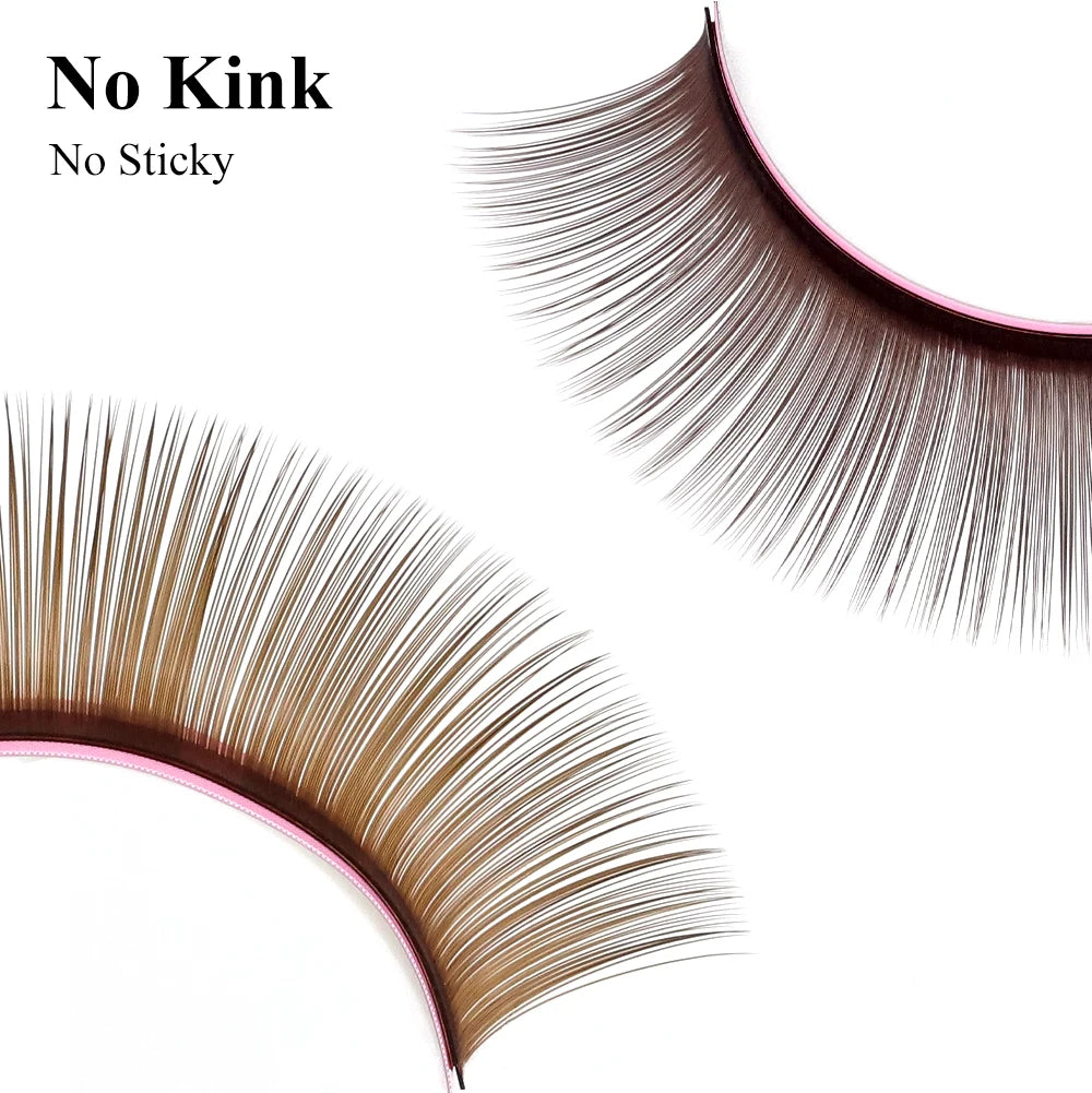 NAGARAKU Brown Eyelash Extension Maquillaje Makeup Individual Eyelashes High Quality Soft Natural Synthetic Mink 16 Lines