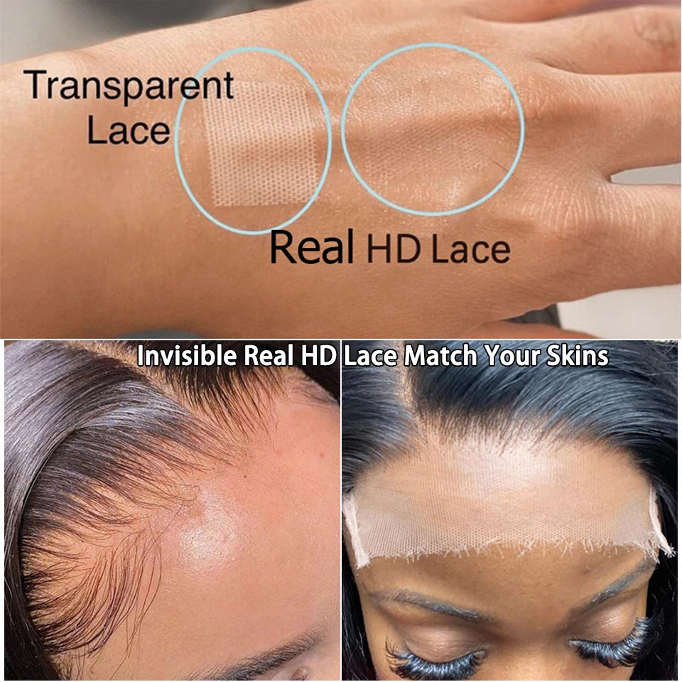 Queen Hair Real HD Frontal/Closure Only Invisible Melt Skin Lace 13x6 13x4 4x4 4x6 5x5 6x6 7x7 Raw Human Hair Body Wave/Straight