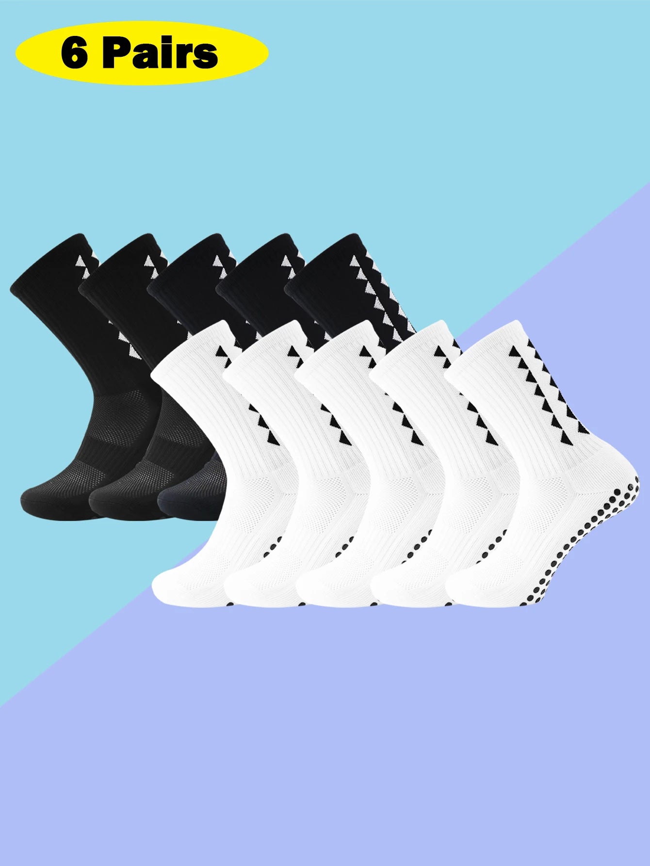 6 Pairs men women football grip socks towel bottom sport socks rugby soccer cycling running Exercise athletic socks