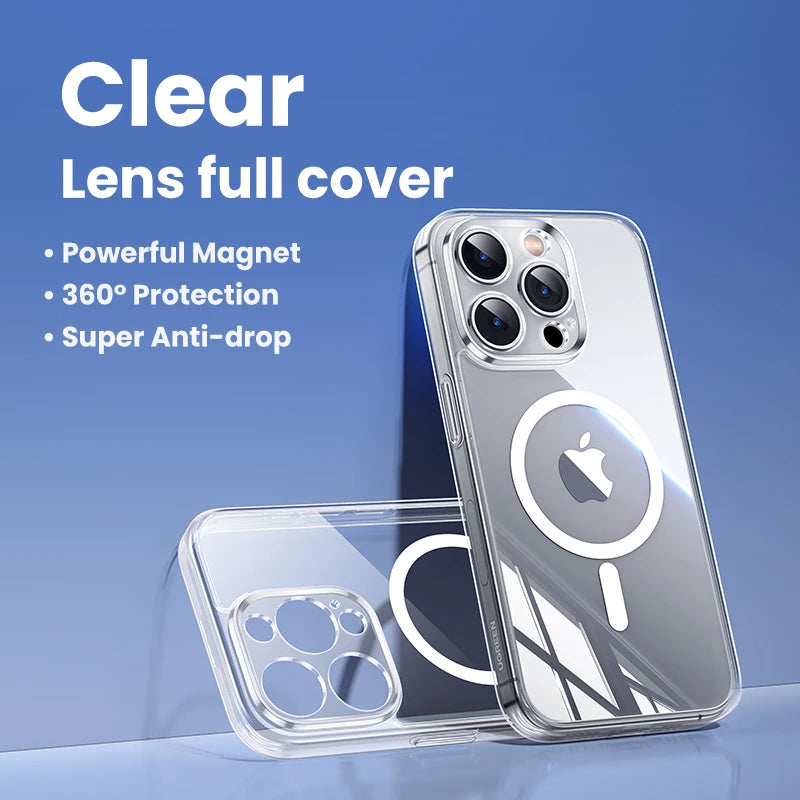 UGREEN Magnetic Case for iPhone 17 16 15 14 13 Pro Max Case Shockproof Cover for iPhone 16 Pro Max Plus 16pro Macsafe TPU Cases - Shoppiline