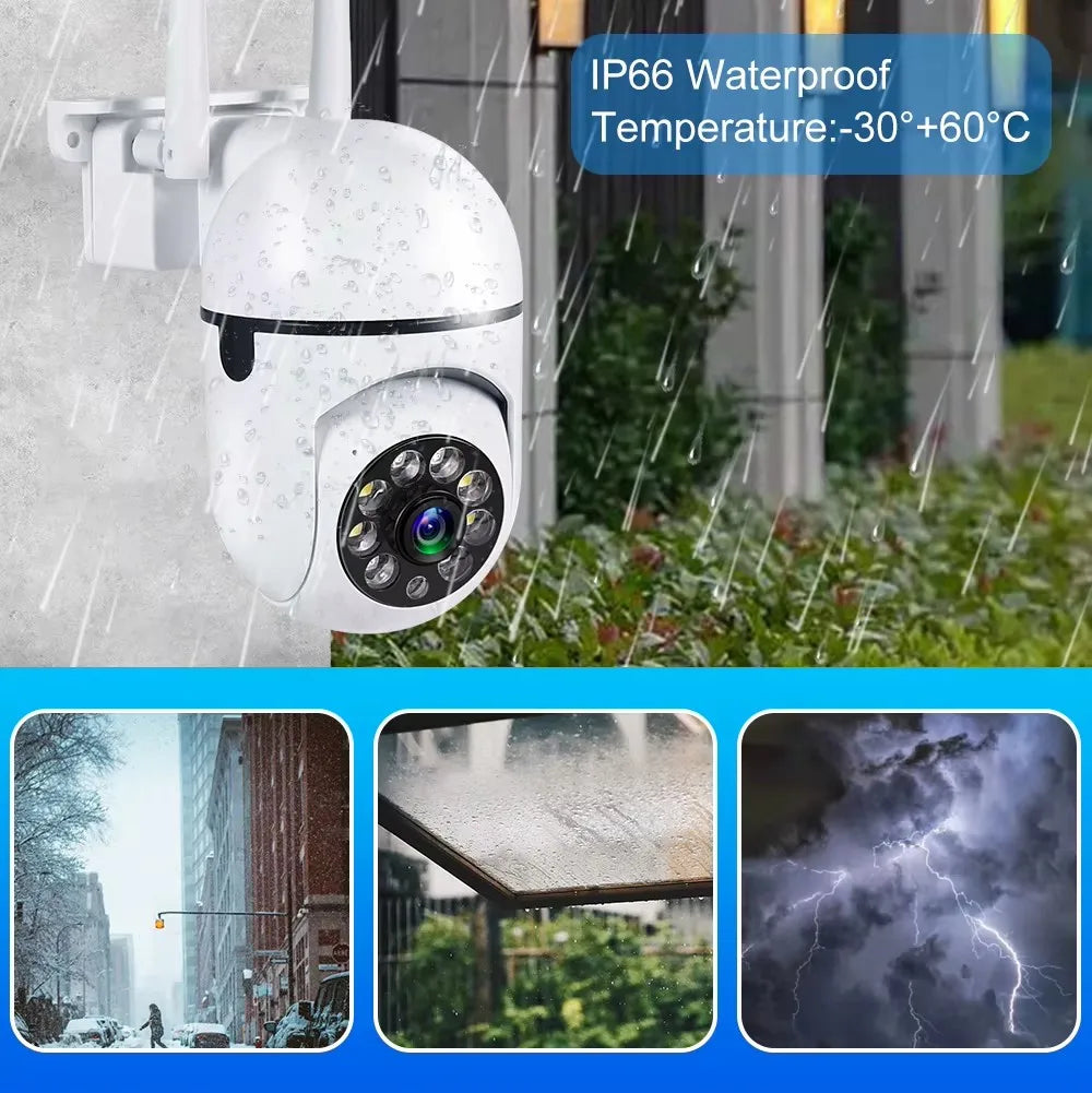 8MP Wifi IP Wireless Security Surveillance PTZ Camera 4X Zoom Cameras Tracking Two-way Audio HD Night Color Cam - Shoppiline