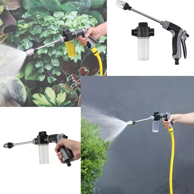 Garden Hose Water Sprayer Nozzle Multifunctional High Pressure Water Gun for Vehicle Washing, Patio and Plant Watering Use