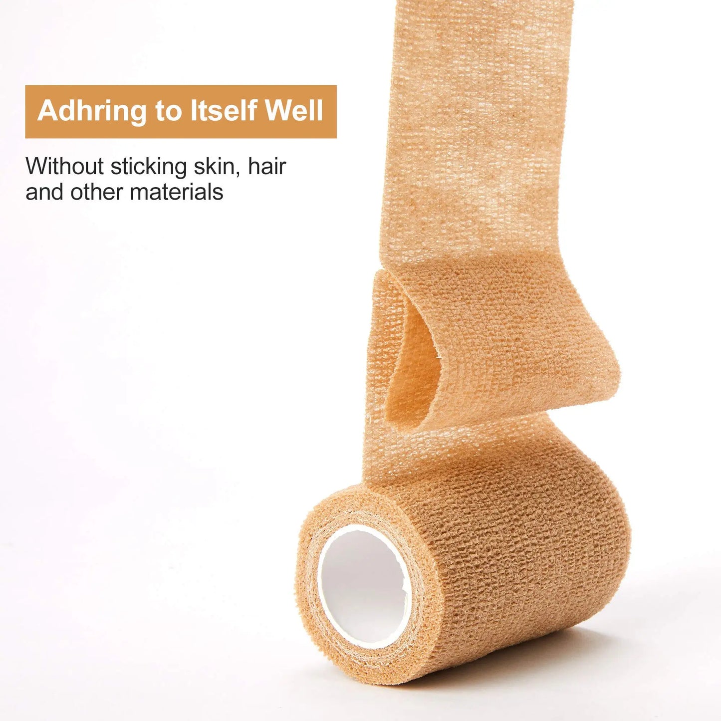 10/1Rolls Medical Adhesive Bandage Elastic Breathable Sports Self Adhesive Tape Beige Wrap Finger Tape For Wrist Ankle First Aid