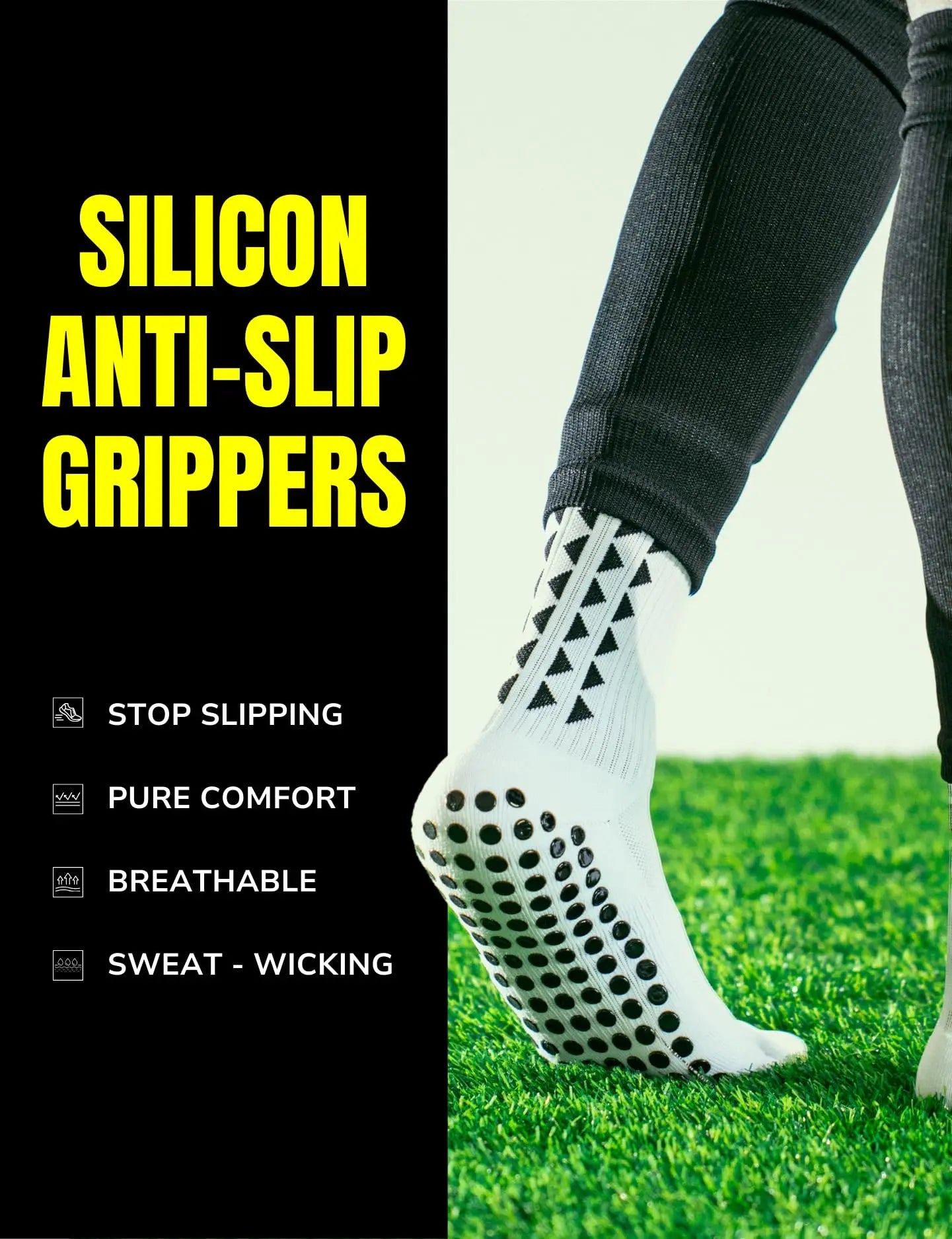 6 Pairs men women football grip socks towel bottom sport socks rugby soccer cycling running Exercise athletic socks