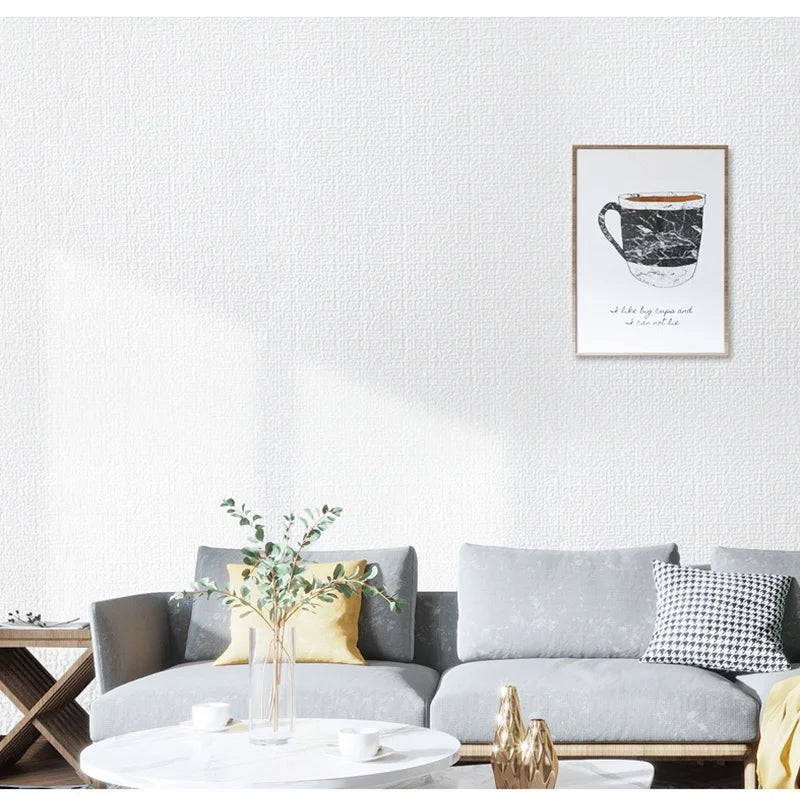 50cm solid linen foam 3D self-adhesive thickened wall sticker PVC waterproof background wall renovation wallpaper
