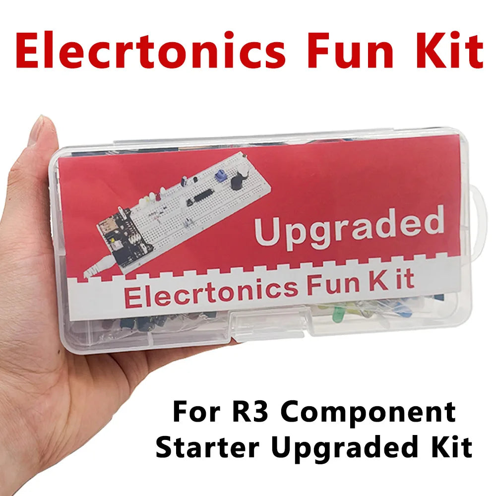 Kit de composants électroniques Condensateur électrolytique Résistance LED MB-102 Platine d'expérimentation 830 points pour kit de démarrage UNO R3
