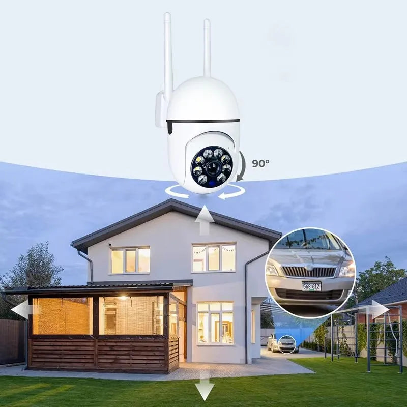 8MP Wifi IP Wireless Security Surveillance PTZ Camera 4X Zoom Cameras Tracking Two-way Audio HD Night Color Cam - Shoppiline