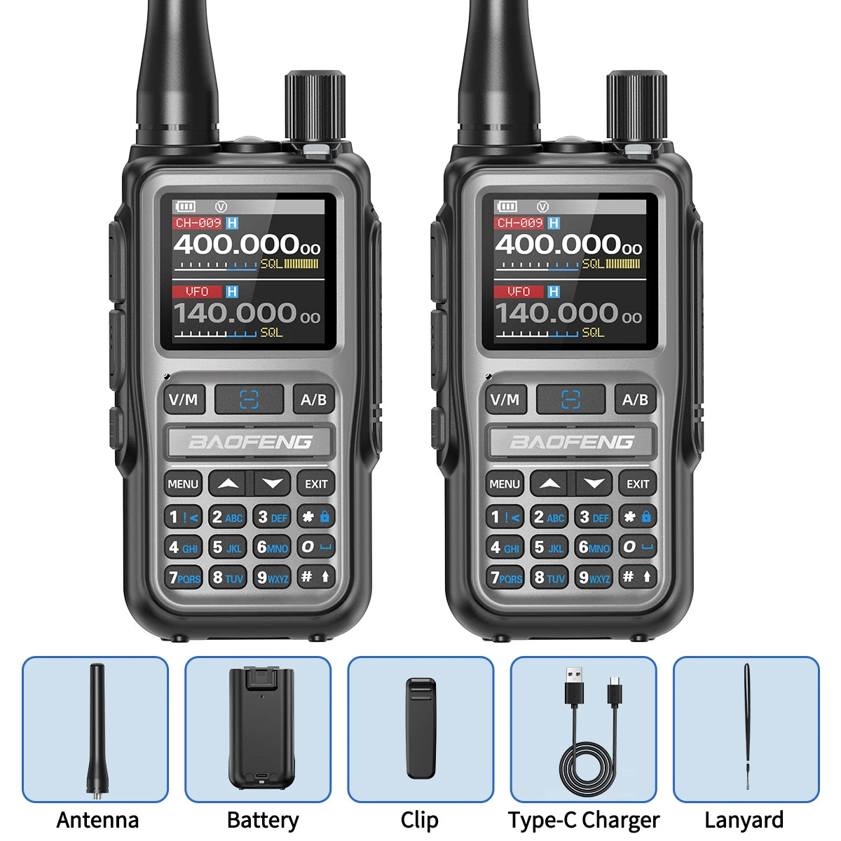 BAOFENG UV-5R Mini Walkie Talkie Multi Band Bluetooth Programming Wireless Copy Frequency 999CH AM FM Long Range Two Way Radio - Shoppiline