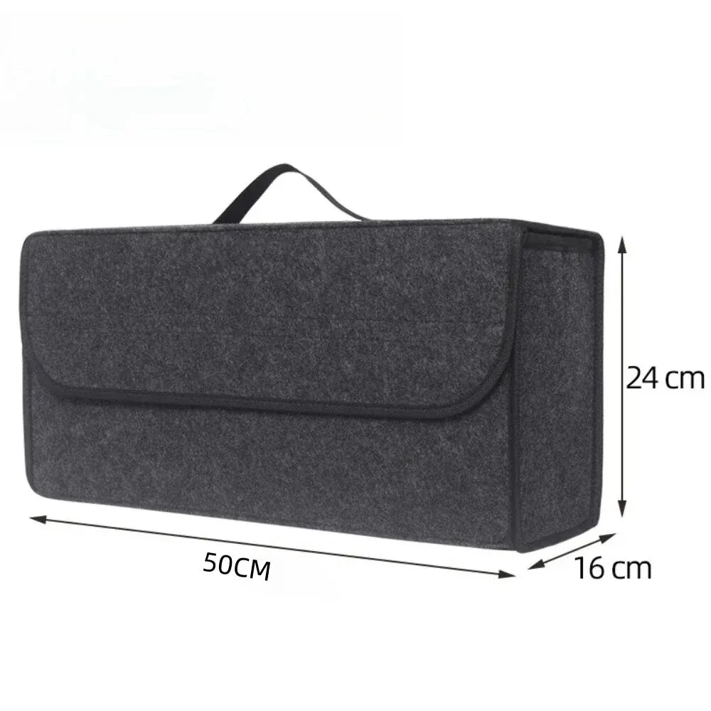 Car Storage Bag Car Trunk soft Organizer Felt Storage Box Accessories Large Anti Slip Compartment Boot Storage Organizer Tooll