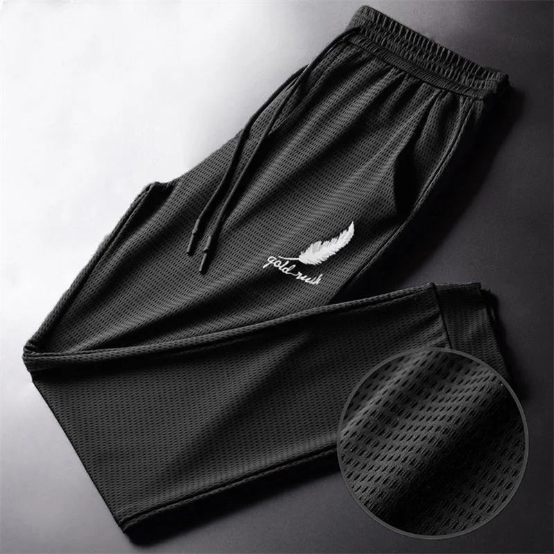 Herrenmode Quick Dry Hosen Leichte Wander-Jogging-Laufhose Atmungsaktive Trainings-Gymnastikhose mit Knöchelmanschetten Athletische Hose