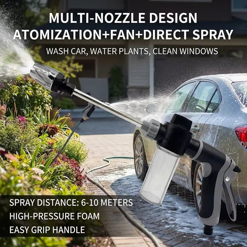 Garden Hose Water Sprayer Nozzle Multifunctional High Pressure Water Gun for Vehicle Washing, Patio and Plant Watering Use