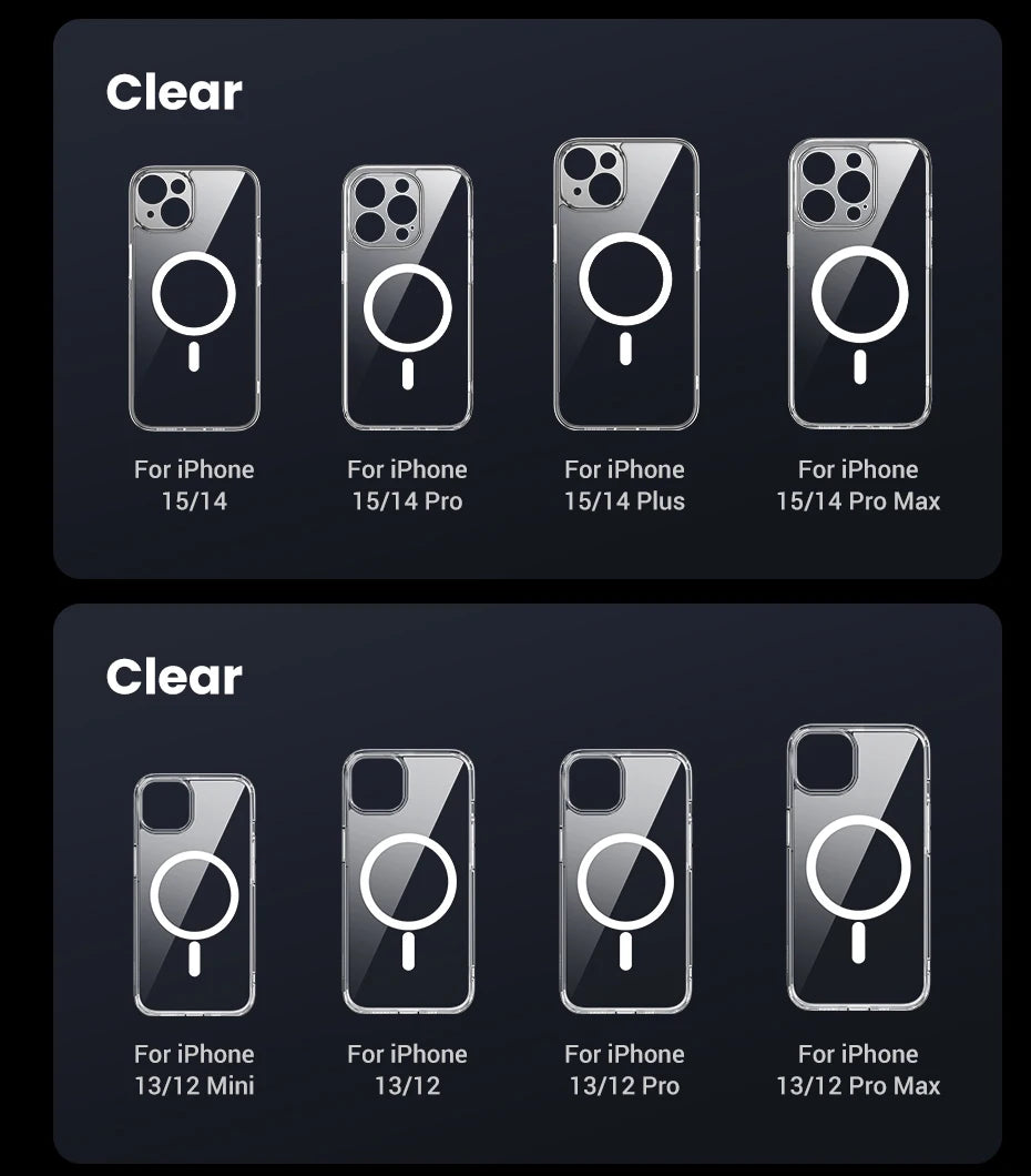 UGREEN Magnetic Case for iPhone 17 16 15 14 13 Pro Max Case Shockproof Cover for iPhone 16 Pro Max Plus 16pro Macsafe TPU Cases - Shoppiline