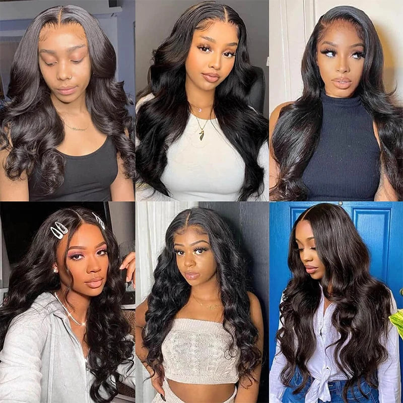 Body Wave 13x6 Lace Front Wigs Human Hair 180% Density 13x4 Lace Frontal Wigs Human Hair for Women Pre Plucked With Baby Hair