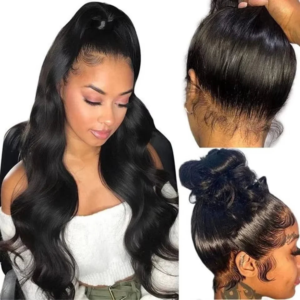 Body Wave 4X4 HD Lace Closure Curly Human Hair Wig Remy Brazilian 13x4 13x6 Transparent Lace Front Human Hair Wigs Pre Plucked