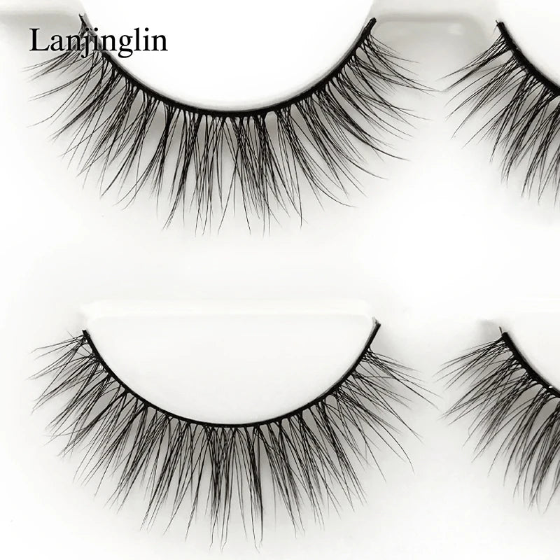 Neu 3 Paar natürliche falsche Wimpern Fake Lashes langes Make-up 3D Nerzwimpern Verlängerung Wimper Nerzwimpern für Schönheit #X11