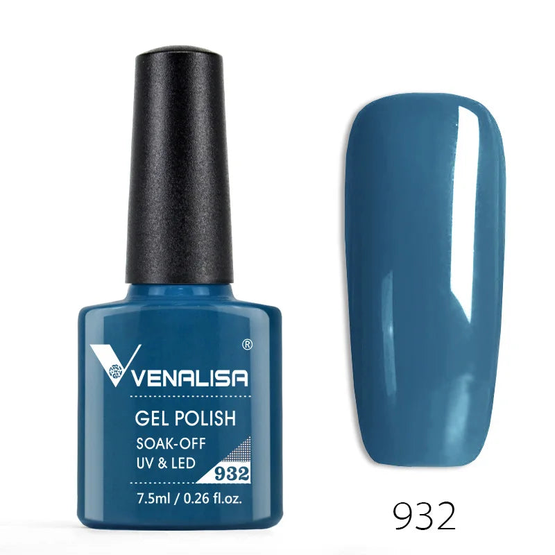 Venalisa 7.5ml Nail Gel Polish 60 Color Glitter Color Nail Varnish For Nail Art Manicure Top Coat Soak Off Enamel UV Gel Varnish