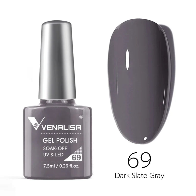 Venalisa 7.5ml Nail Gel Polish 60 Color Glitter Color Nail Varnish For Nail Art Manicure Top Coat Soak Off Enamel UV Gel Varnish