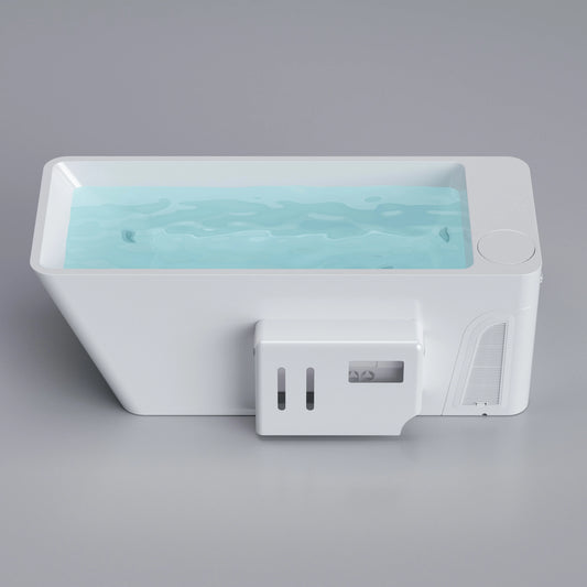 U.S. Local Black Acrylic Cold Plunge Bathtub All-One Water Chiller With Ozone Chlorine Filtration to Regulate pH Ice Bath Tub