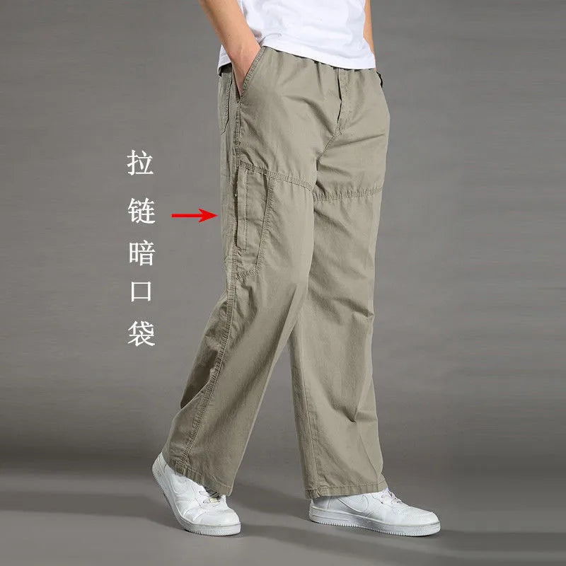 Herren Cargo Hose Sommer Frühling Baumwolle Arbeitskleidung Neu Übergröße 6XL Casual Klettern Jogginghose Sweathose Hombre Herbst Hose