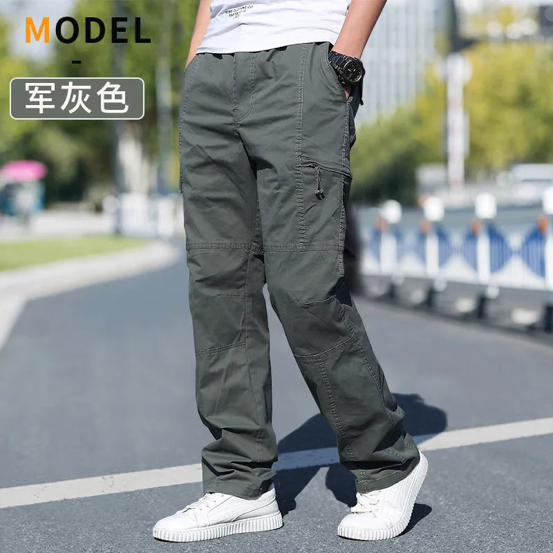 Herren Cargo Hose Sommer Frühling Baumwolle Arbeitskleidung Neu Übergröße 6XL Casual Klettern Jogginghose Sweathose Hombre Herbst Hose