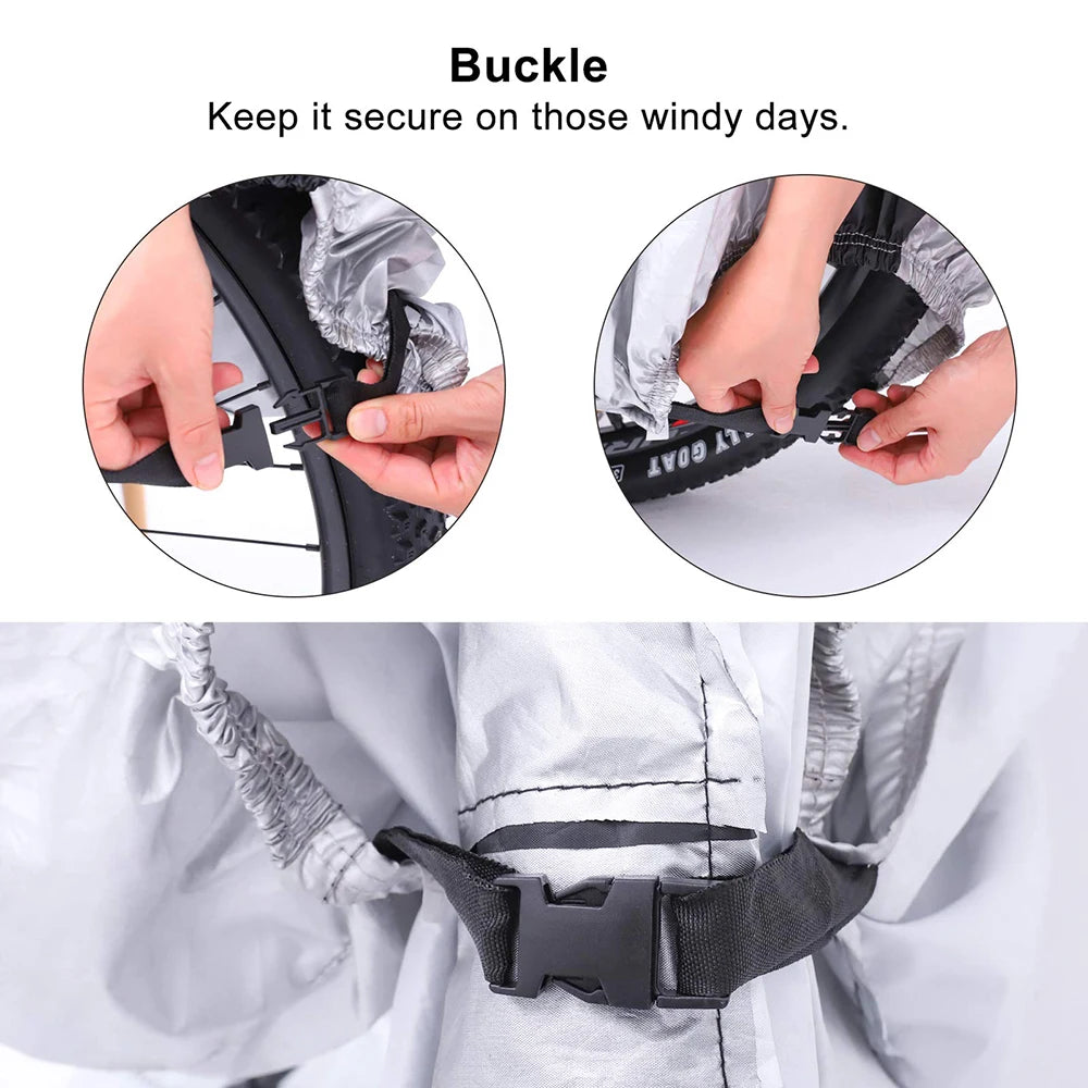 Housse de vélo Toptrek imperméable, protection contre la neige et la pluie, protection UV, protection contre la poussière pour vélo, housse de protection étanche 210T