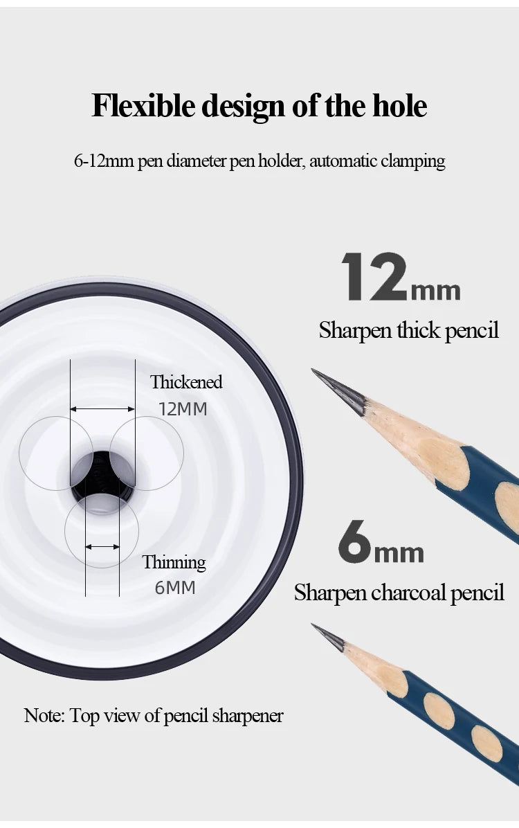 Tenwin Automatic Electric Pencil Sharpener For Colored Pencils Sharpen Mechanical Office School Supplies Stationery Free Ship - Shoppiline