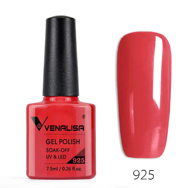 Venalisa 7.5ml Nail Gel Polish 60 Color Glitter Color Nail Varnish For Nail Art Manicure Top Coat Soak Off Enamel UV Gel Varnish
