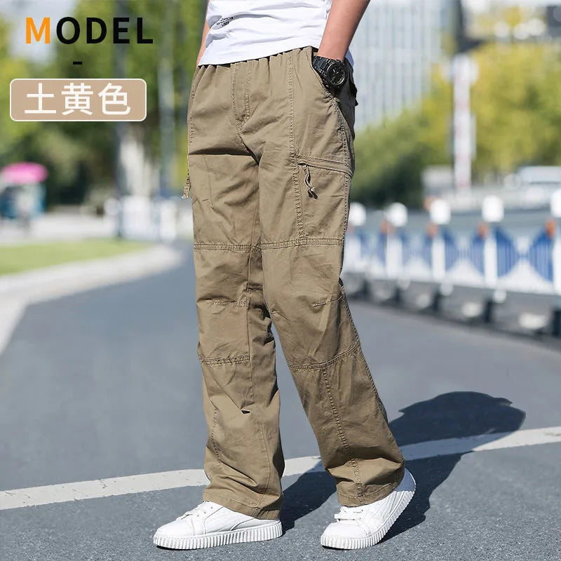 Herren Cargo Hose Sommer Frühling Baumwolle Arbeitskleidung Neu Übergröße 6XL Casual Klettern Jogginghose Sweathose Hombre Herbst Hose