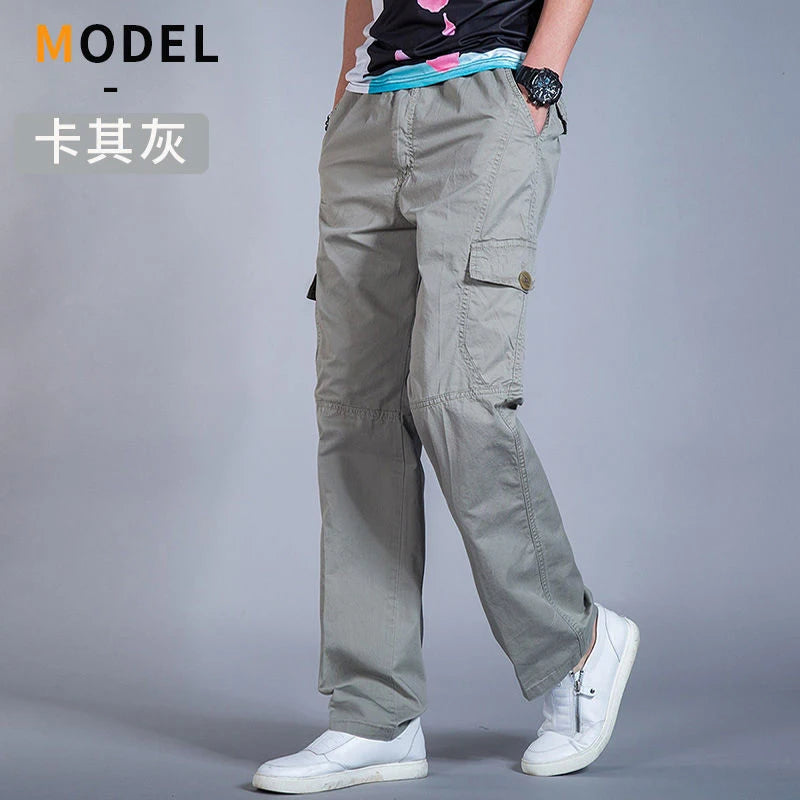 Herren Cargo Hose Sommer Frühling Baumwolle Arbeitskleidung Neu Übergröße 6XL Casual Klettern Jogginghose Sweathose Hombre Herbst Hose