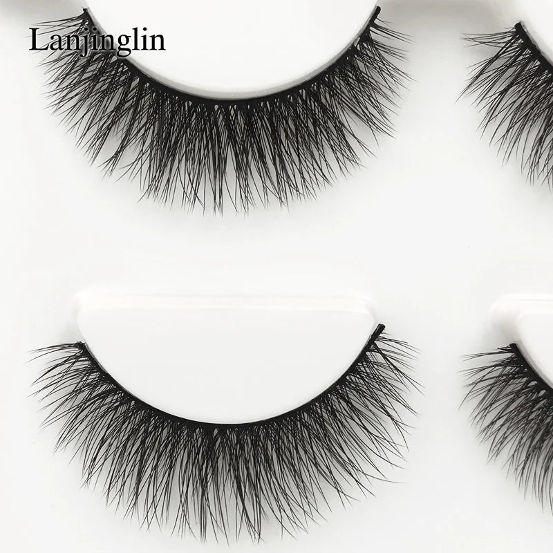 Neu 3 Paar natürliche falsche Wimpern Fake Lashes langes Make-up 3D Nerzwimpern Verlängerung Wimper Nerzwimpern für Schönheit #X11