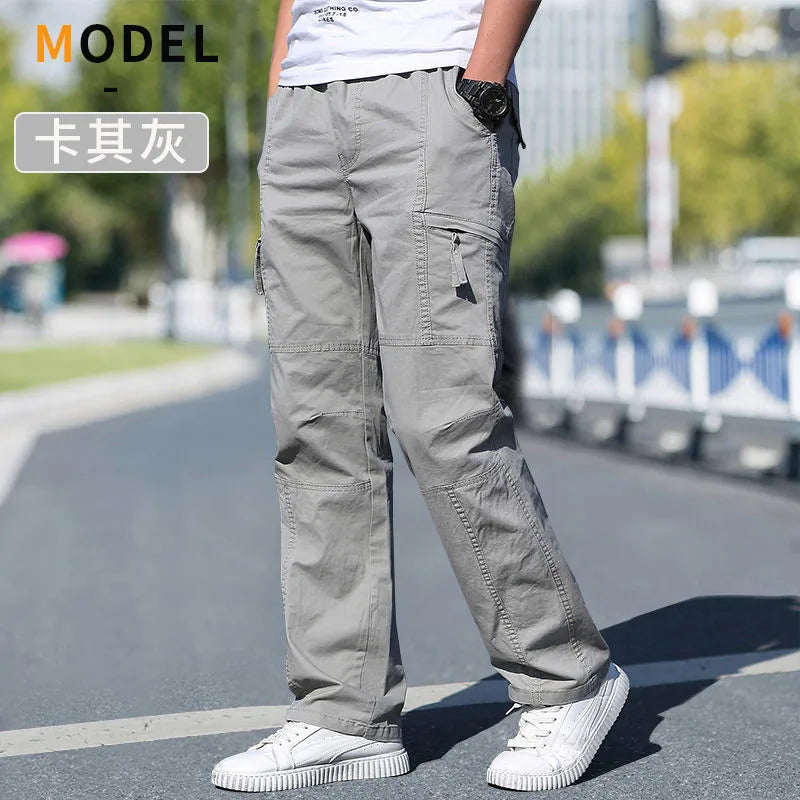 Herren Cargo Hose Sommer Frühling Baumwolle Arbeitskleidung Neu Übergröße 6XL Casual Klettern Jogginghose Sweathose Hombre Herbst Hose