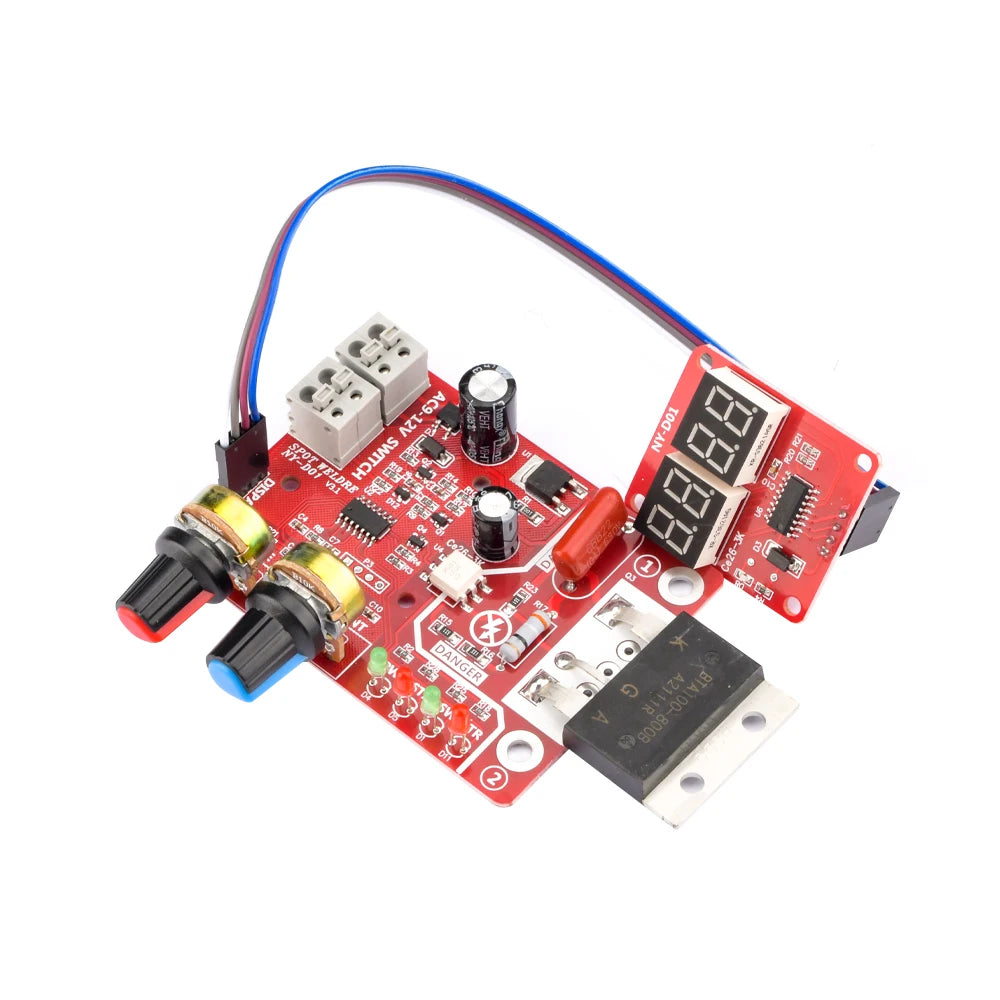 AC9-12V DIY NY-D01 Control Board 40A/100A Spot Welding Machine Control Board Welder Panel Adjust Time Current Digital Display - Shoppiline