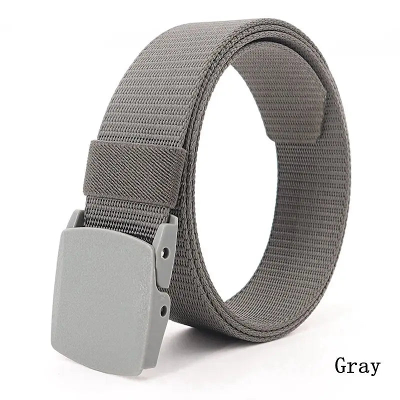 38mm Tactical Waist Belt Unisex Lightweight Weave Fabric with Plastic Buckle for Airport Security Men Women Camouflage Style