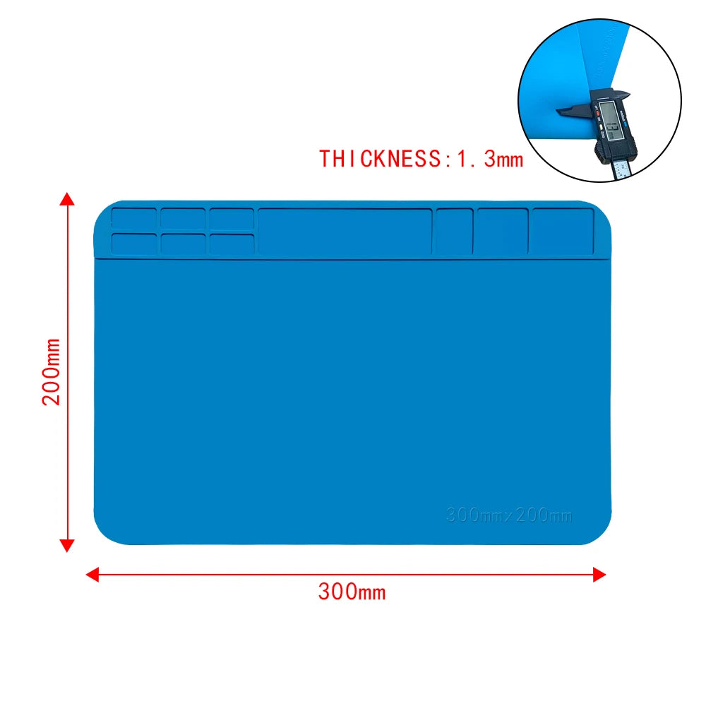Silicone Soldering Mat Pad Desk Platform  for Welding Station Iron Phone PC  Repair Magnetic Heat Insulation No Lead S-160