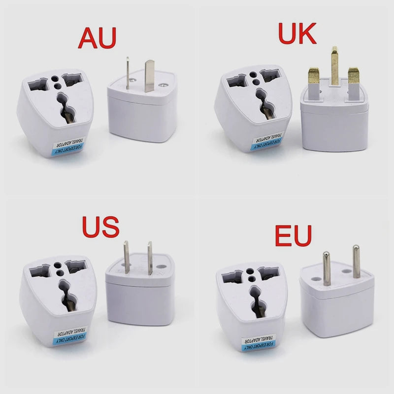 800W Universal US UK AU To EU Plug USA To Euro Europe Travel Wall AC Power Charger Outlet Adapter Converter 2 Round Pin Socket
