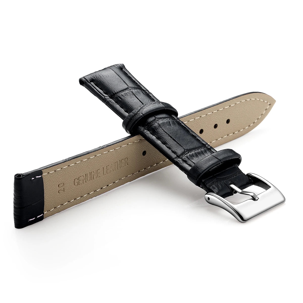Premium Genuine Leather Watchbands 12/14/16/18/19/20/21/22/24 mm Watch Band Strap High Quality Wrist Belt Bracelet + Tool