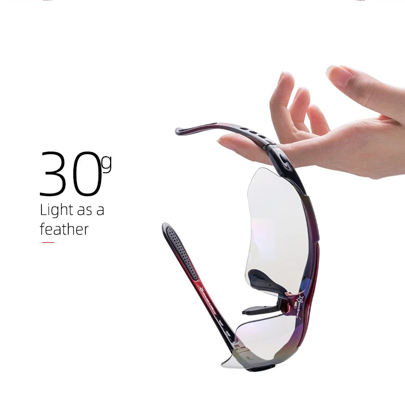 ROCKBROS Cycling Polarized glasses Bike Sunglasses Outdoor Sports Sunglasses MTB PC Goggles Eyewear 5/3 Lens Bicycle Accessory - Shoppiline