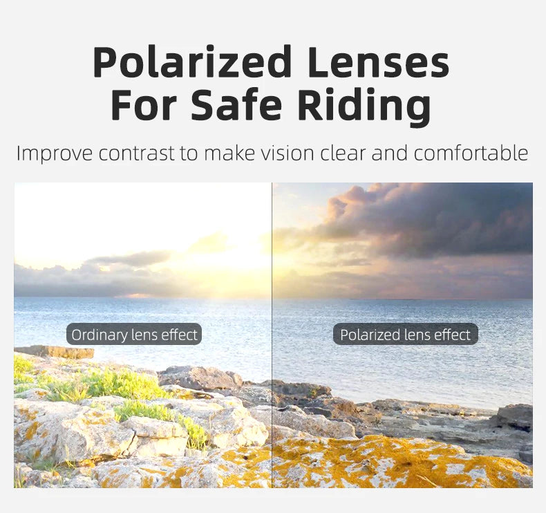 ROCKBROS Cycling Polarized glasses Bike Sunglasses Outdoor Sports Sunglasses MTB PC Goggles Eyewear 5/3 Lens Bicycle Accessory - Shoppiline