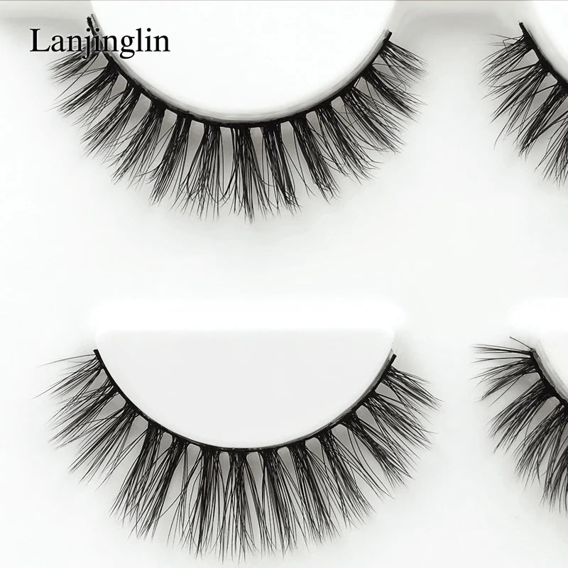 Neu 3 Paar natürliche falsche Wimpern Fake Lashes langes Make-up 3D Nerzwimpern Verlängerung Wimper Nerzwimpern für Schönheit #X11