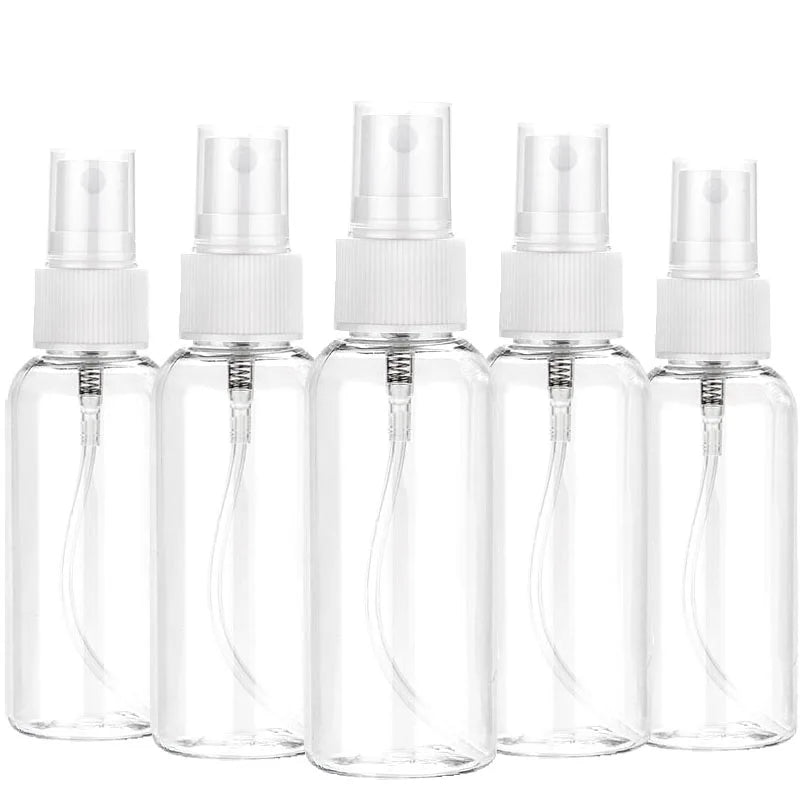 3/5/10 Stk. nachfüllbar 10ml 30ml 50ml 60ml 100ml Transparent PET Kunststoff Tragbare Sprühflasche Leerer Parfümbehälter
