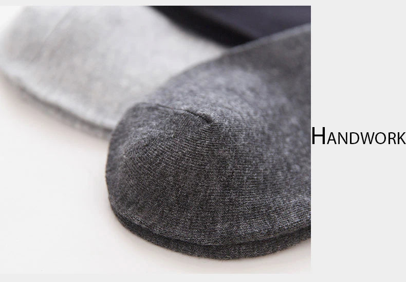 HSS Lot de 5/10 paires de chaussettes en mélange de coton pour hommes, noires, d'affaires, douces, respirantes, pour l'été et l'hiver, grande taille (6.5-14)