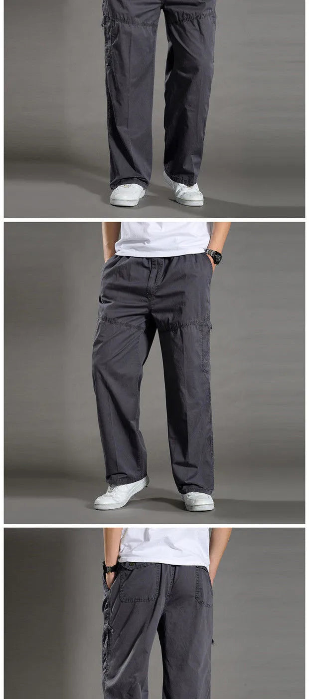 Herren Cargo Hose Sommer Frühling Baumwolle Arbeitskleidung Neu Übergröße 6XL Casual Klettern Jogginghose Sweathose Hombre Herbst Hose