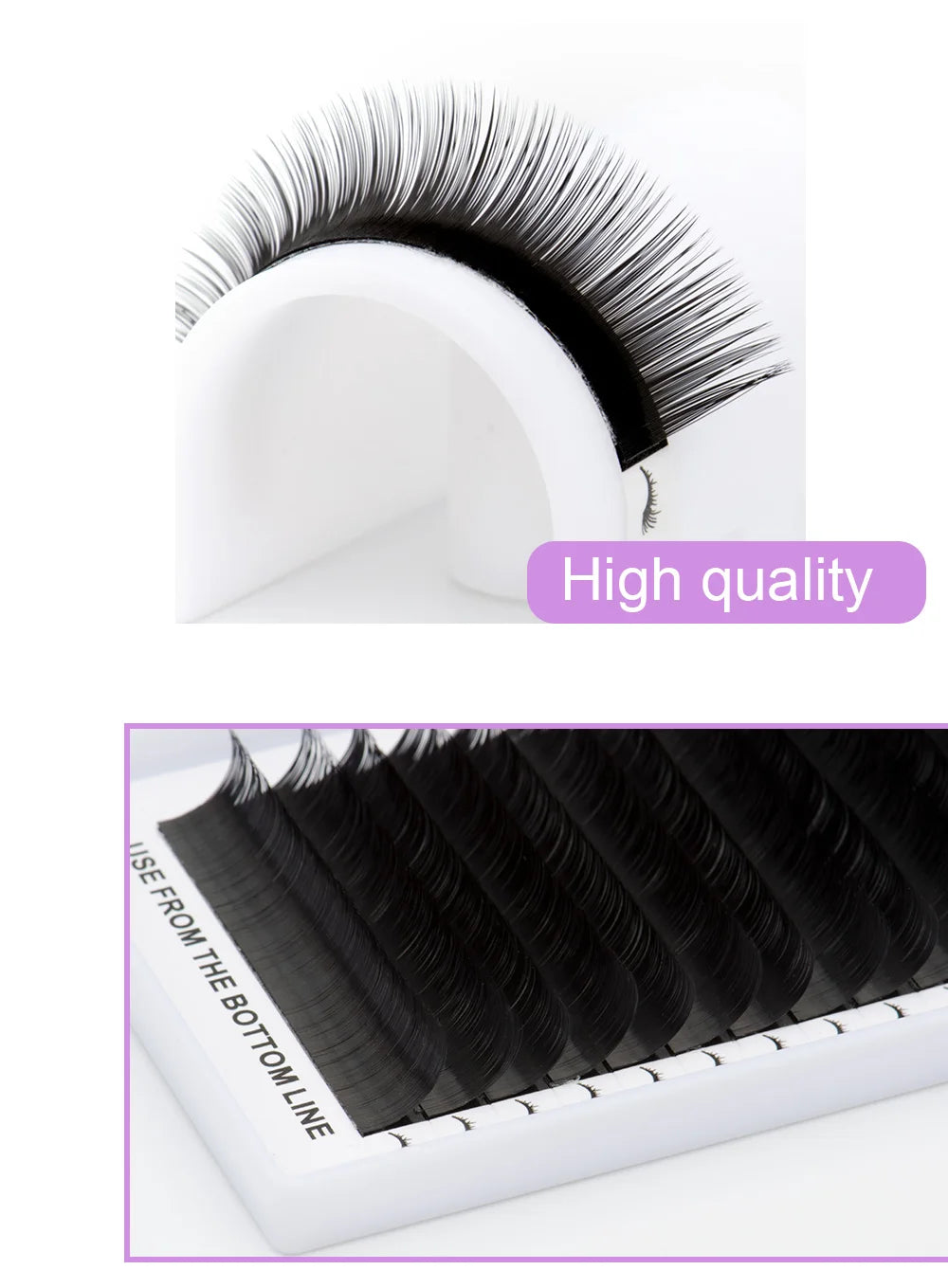 LIFMINRY 16 lines of imitation ermine eyelashes, professional eyelashes, soft ermine eyelashes extension