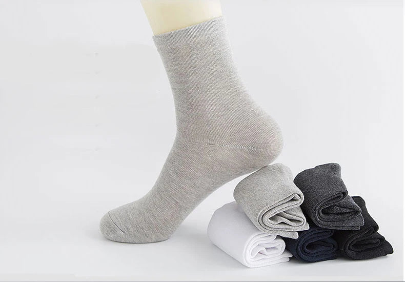 HSS Lot de 5/10 paires de chaussettes en mélange de coton pour hommes, noires, d'affaires, douces, respirantes, pour l'été et l'hiver, grande taille (6.5-14)