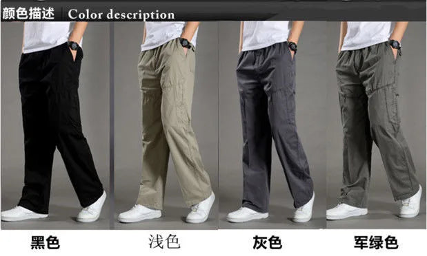 Herren Cargo Hose Sommer Frühling Baumwolle Arbeitskleidung Neu Übergröße 6XL Casual Klettern Jogginghose Sweathose Hombre Herbst Hose