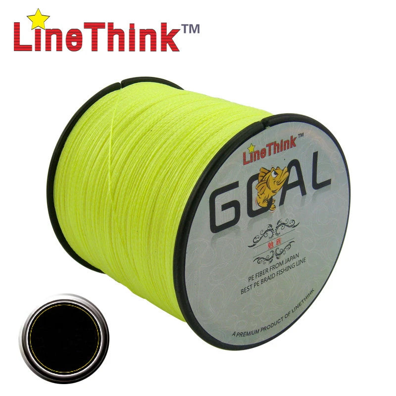 100M 300M 500M Marken-LineThink GOAL Japan Multifilament 100% PE geflochtene Angelschnur 8LB bis 100LB
