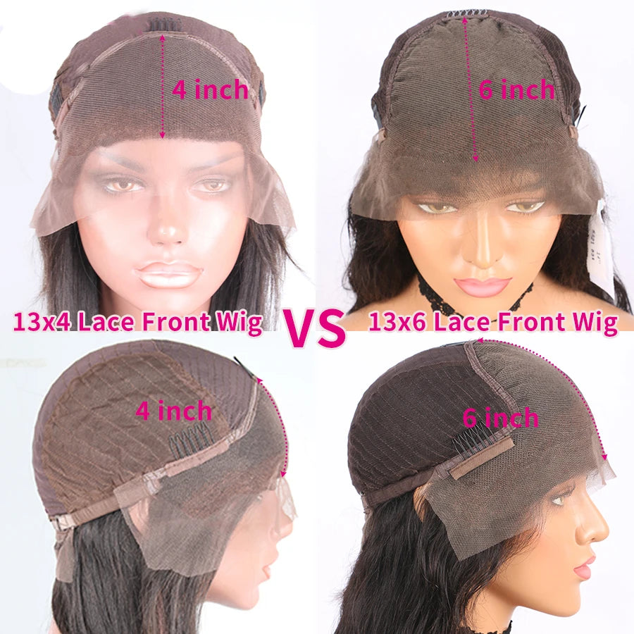 HD Lace Front Echthaarperücken Glatt 13x4 13x6 Transparente Lace Frontal Echthaarperücken Vorgezupft HD Lace Perücken für Frauen